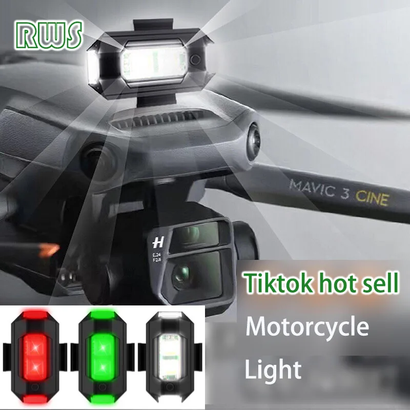 

Motorcycle night light strobe light upgrade version rechargeable fixed wing