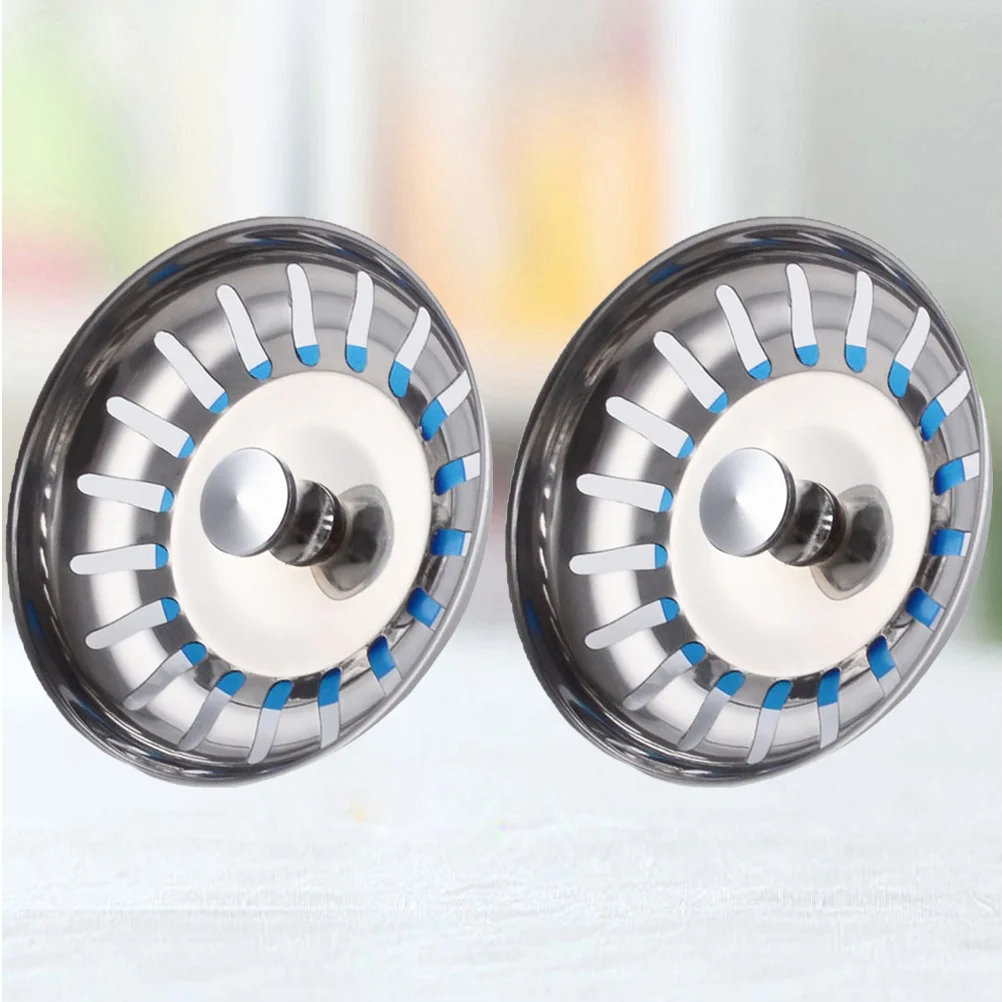 

2PCS Filtering Waste Plug Kitchen Sink Filter Lid for Toilet Kitchen Home Store