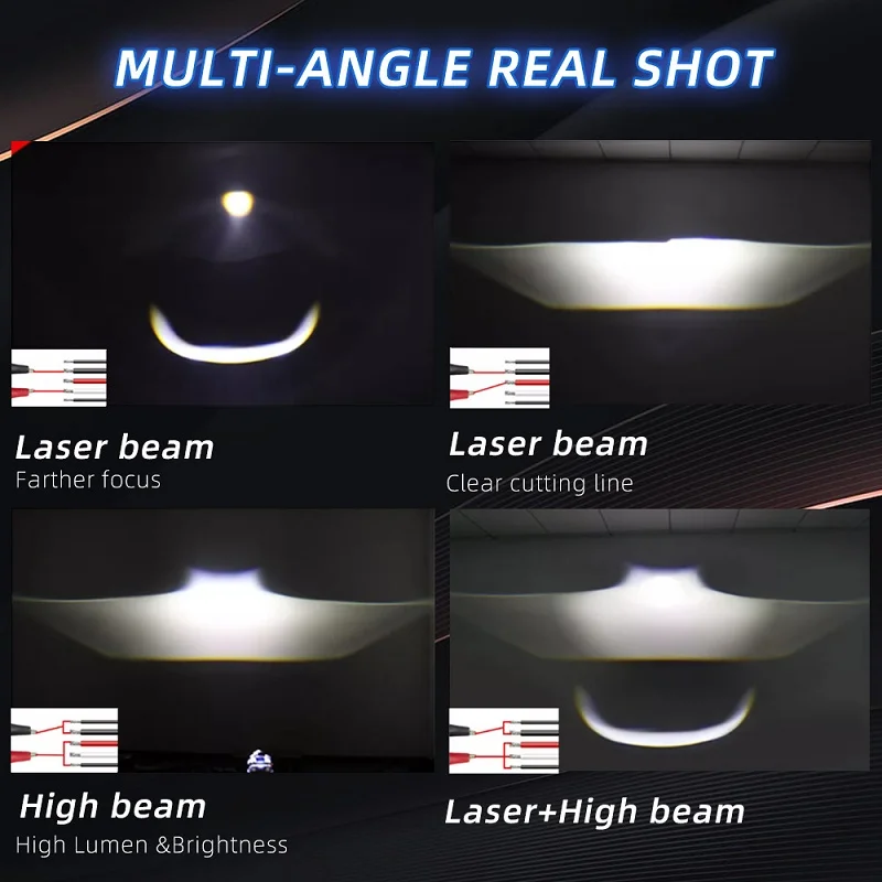 Лазерный Проектор Carolyn 160 Вт Светодиодные Автомобильные Фары 6500k H4 H7 48000 Люмен 3
