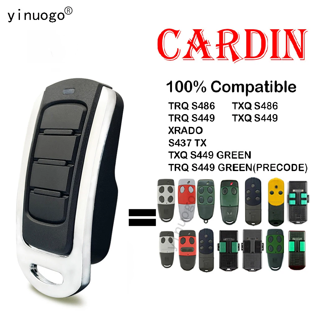

CARDIN TXQ S449 TRQ S486 TXQ S486 TRQ S449 S437 TX XRADO, пульт дистанционного управления гаражными дверями, командный передатчик 433,92 МГц
