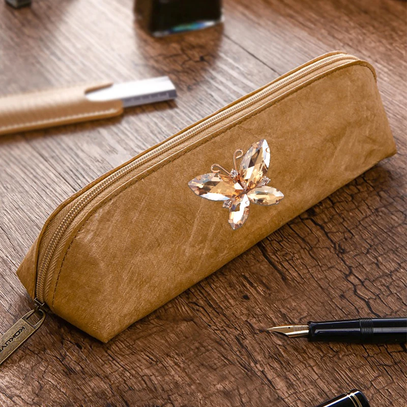 

2022 Pencil Pouch Pen Bag Large Capacity Zipper Pencil Case DuPont Paper Pen Box Storage Bag Student Office Stationary Supplies