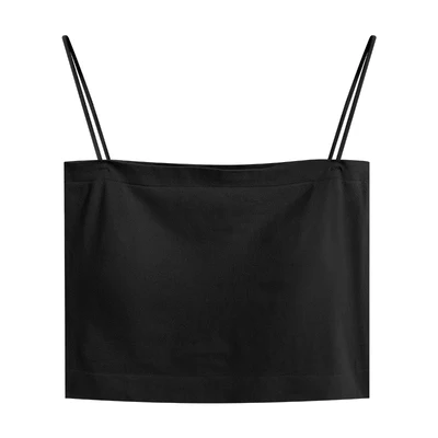 Бюстгальтер женский бесшовный без бретелек пикантный укороченный топ с чашками