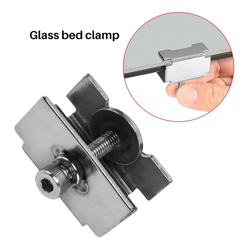 Фото (B63C) Зажим для стеклянной платформы, совместимый с Ender 3/3 Pro/V2/3S, Ender 5/Pro, регулируемый зажим-фиксатор для 3D-принте №4