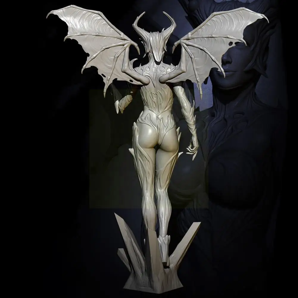 

76mm Anime Resin Figure Soldier Model Demon Queen Female White Tools Assembly Toys Kits Model Modelling Hobby Diy O5E9