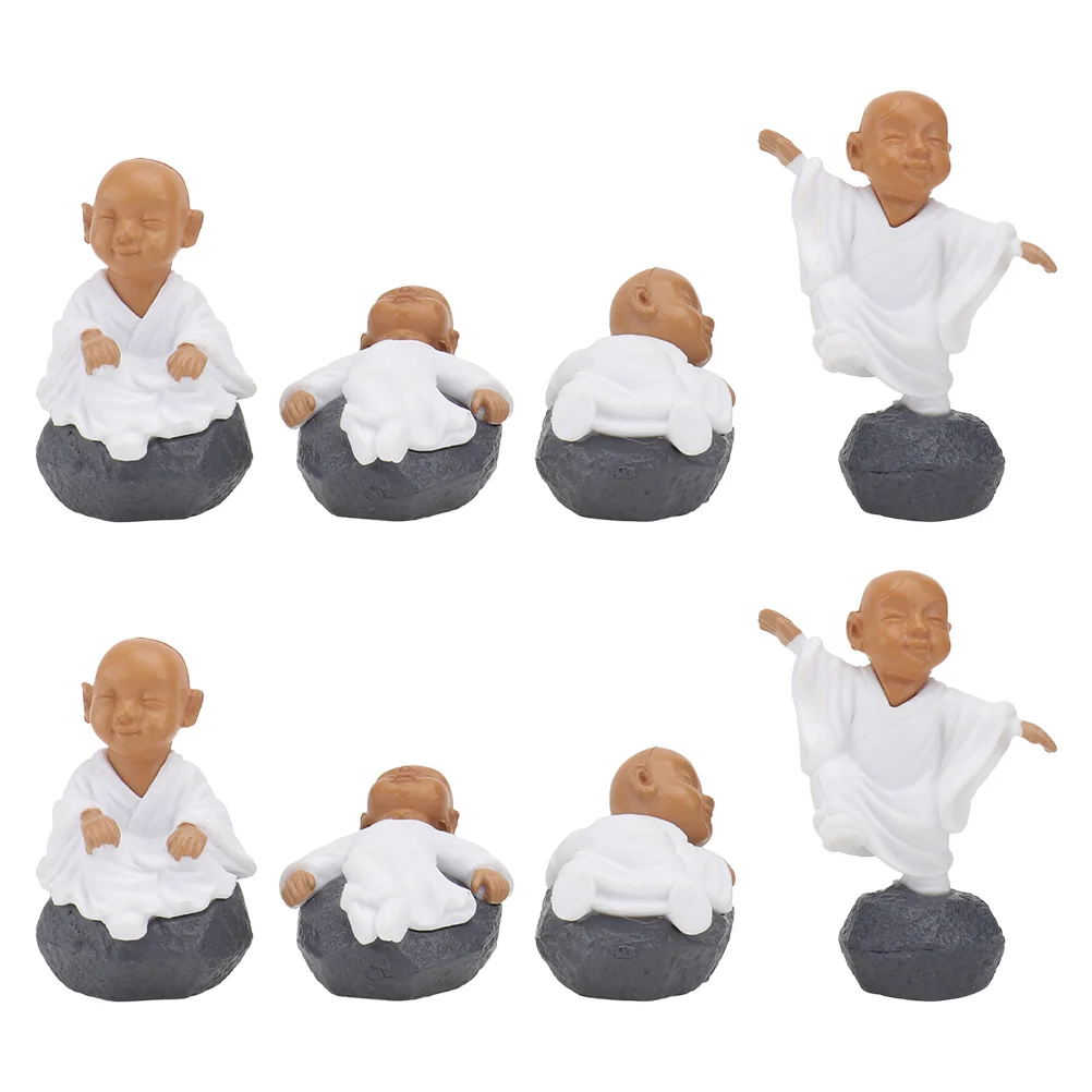 

Monkstatue Little Figurine Monks Sculpture Garden Accessory Statues Ornament Miniature Resin Zen Feng Figurines Shui Clearance