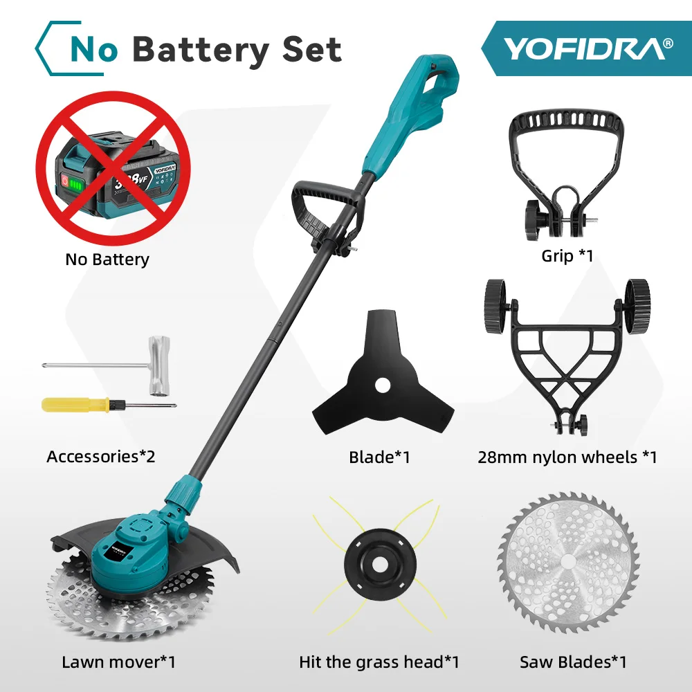 

YOFIDRA Бесщеточная газонокосилка 6000 Вт 10 дюймов