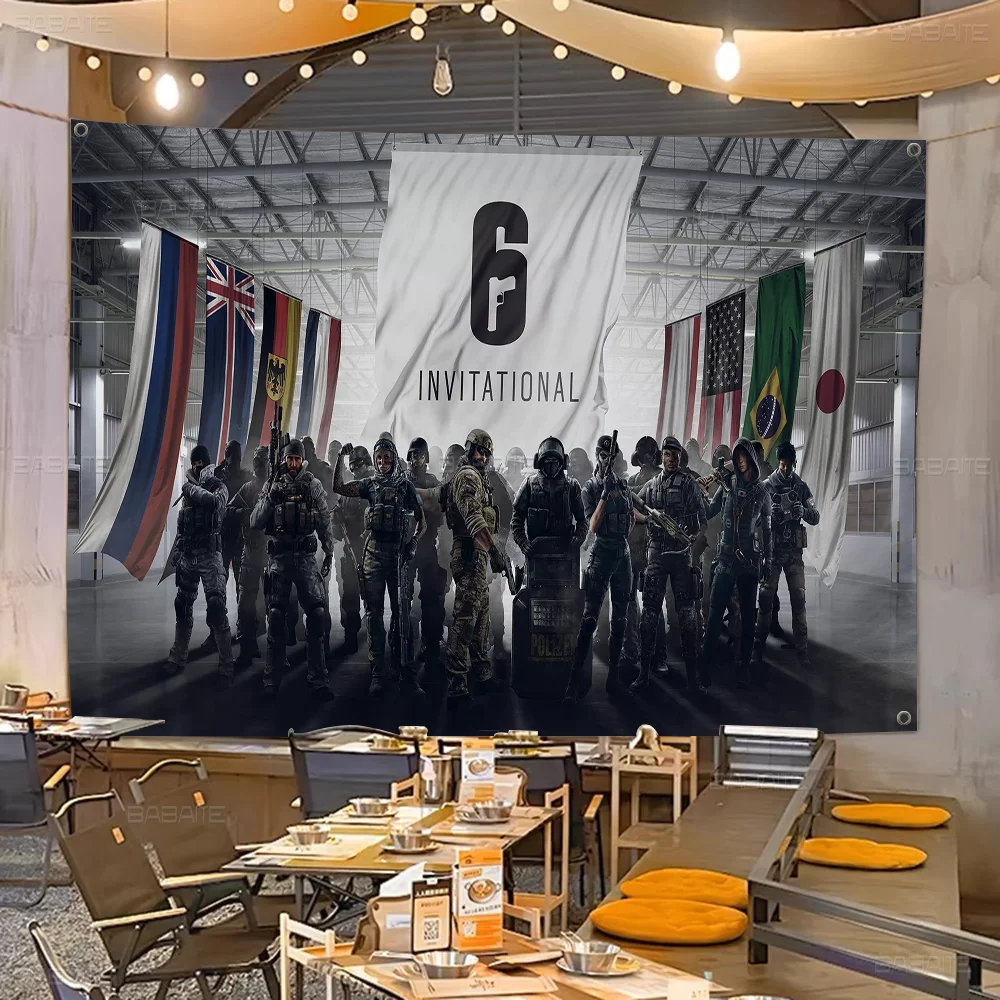 Game R-RainbowS-Sixs Tom C-Clancy Banner INS Style Outdoor Party Decoration Atmosphere Flag