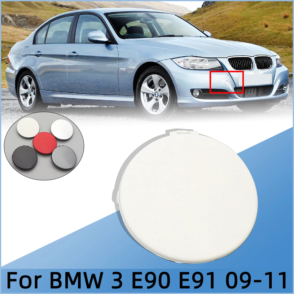 

For BMW 3 E90 E91 LCI 320 323 325 328 2009 2010 2021 2012 Car Accessories Front Bumper Towing Hook Cap Tow Eye Hauling Cover Lid