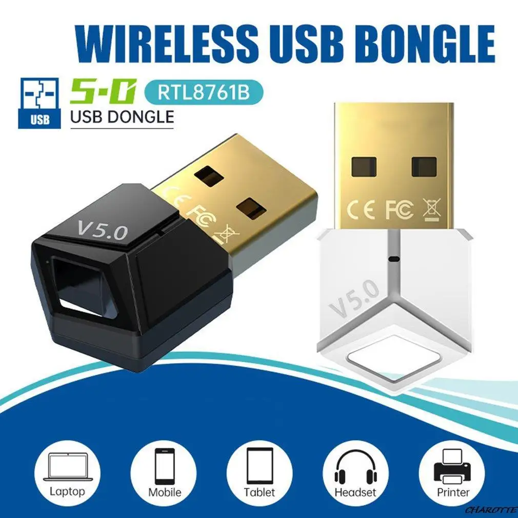 

USB Bluetooth-совместимый аудиопередатчик 5,0, приемник, USB-ключ, Музыкальный беспроводной адаптер для ПК, компьютера, ноутбука