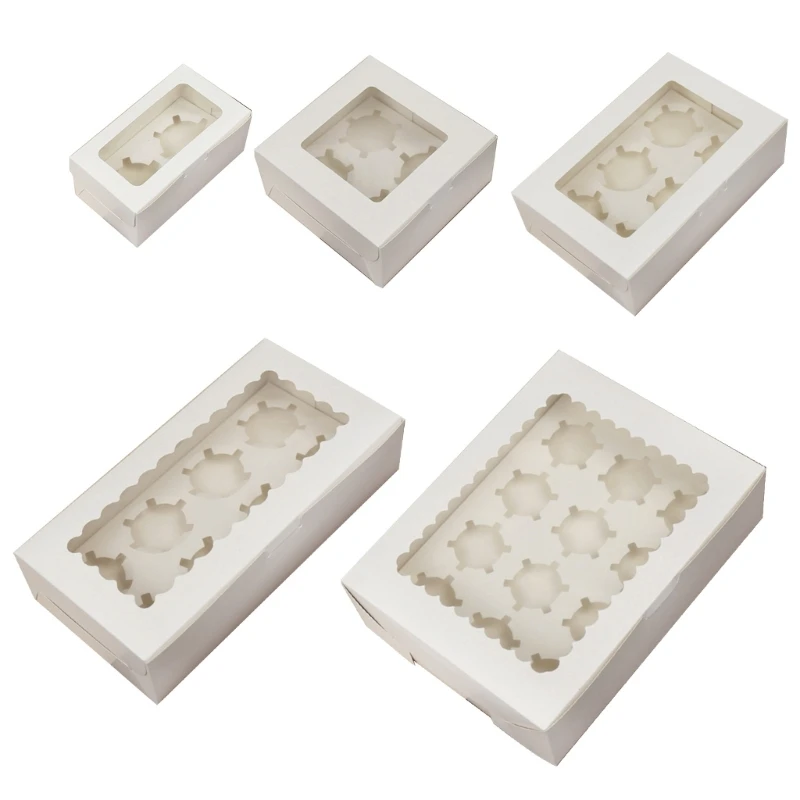 

5pcs Cupcake Boxes Multifunction Dessert Holiday Dessert Wrapping Accessory