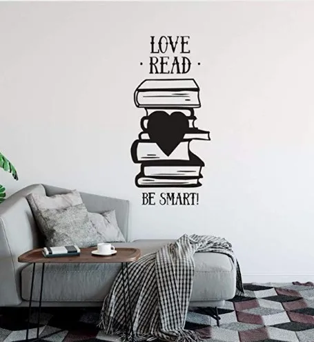 

Наклейки на стену LOVE READ BE SMART, декоративные виниловые Съемные Наклейки