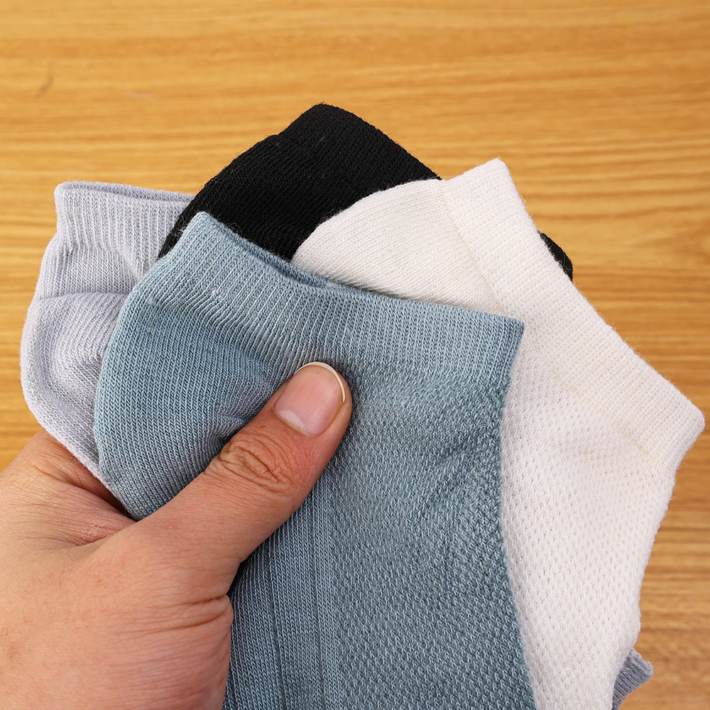 5 Pairs Men Cotton Short Sock Crew Ankle High Quality Breathable Summer Women Compression Casual Soft Solid Color Socks for Male