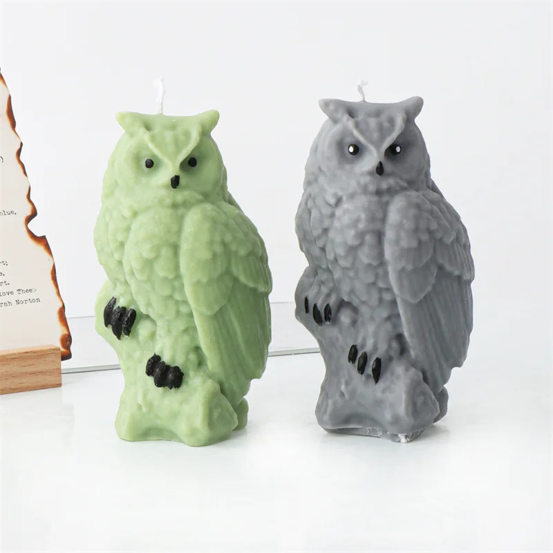 

Standing Owl Candle Silicone Mold for Handmade Chocolate Decoration Gypsum Aromatherapy Soap Resin Candle Silicone Mould