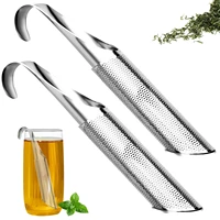 stainless steel tea infuser creative pipe design metal tea strainer for mug fancy filter for puer tea herb tea tools accessories