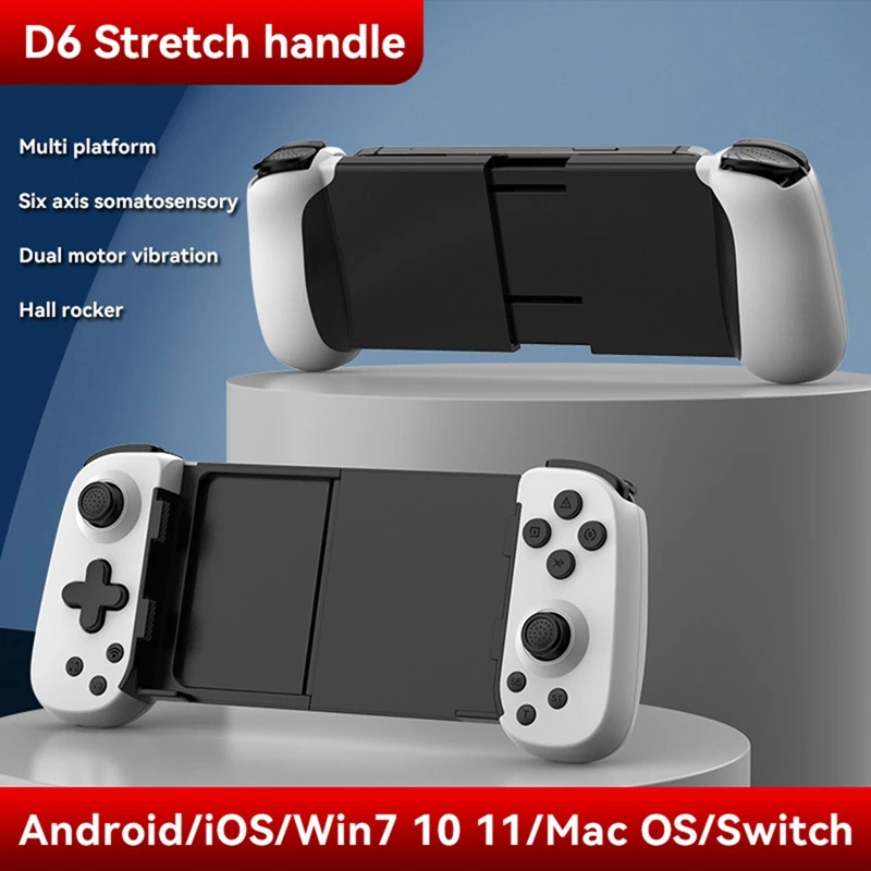 

Беспроводной игровой контроллер, геймпад с подключением по Bluetooth, 6-осевой Вибрационный джойстик для Android/Iphone/Switch