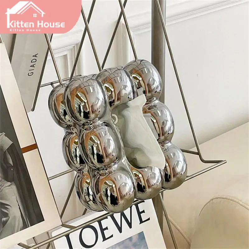 

19.5x15x10cm New Cotton Candy Drawer 2023 Paper Pasket Dining Table Light Luxury Tissue Container Living Room Decoration Ceramic