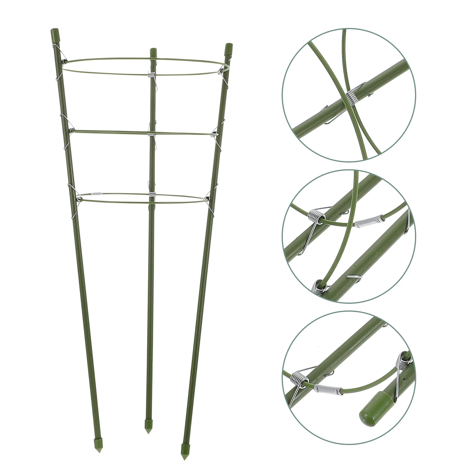 

3 Sets Climbing Trellis Gardening Tool Metal Brackets Support Cage Clematis Flower Vine Stake Basin Frame Plants