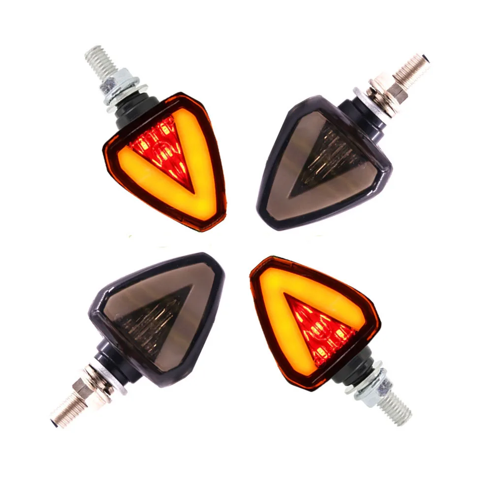 1Pair Turn Signal Lights Left Right Light ABS Plastic Fit for Suzuki Kawasaki Ducati KTM BMW 12V Motorcycles Universal Parts