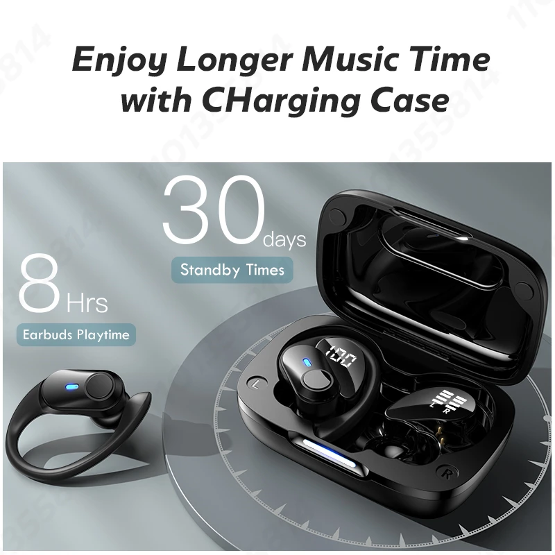 VOULAO Беспроводные наушники Bluetooth 5 1 Наушники HiFi Стереогарнитура Спорт
