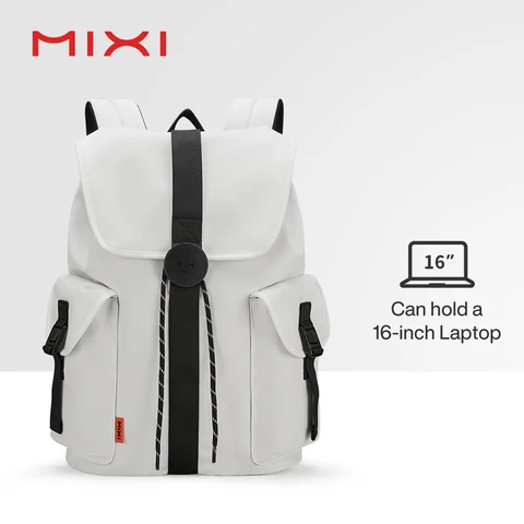 Mixi 16 ''рюкзак для ноутбука для женщин и мужчин водонепроницаемый Легкий Повседневный дорожный рюкзак для студентов 17 дюймов белый