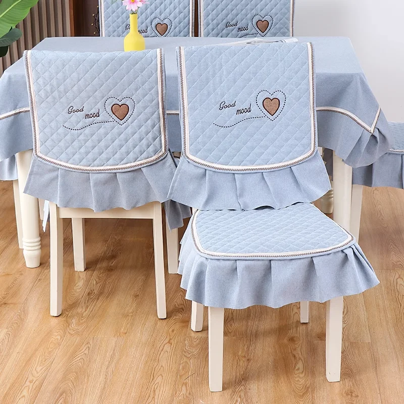 

Modern Minimalist Chair Cover Tablecloth Light Luxury Seat Cushion Multiple Anti Slip Seat Clips Round Polychrome Table Cloths