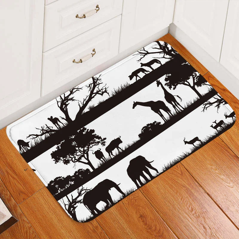

Savanna Shadow Door Mat Polyester Doormat Rug Non-slip Durable Carpet Mat Footpad