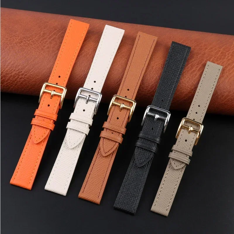 Фото Ремешок из натуральной кожи для часов подходит для Hermes 14 мм, 16 мм, 18 мм, модный удобный мягкий браслет из воловьей кожи №3
