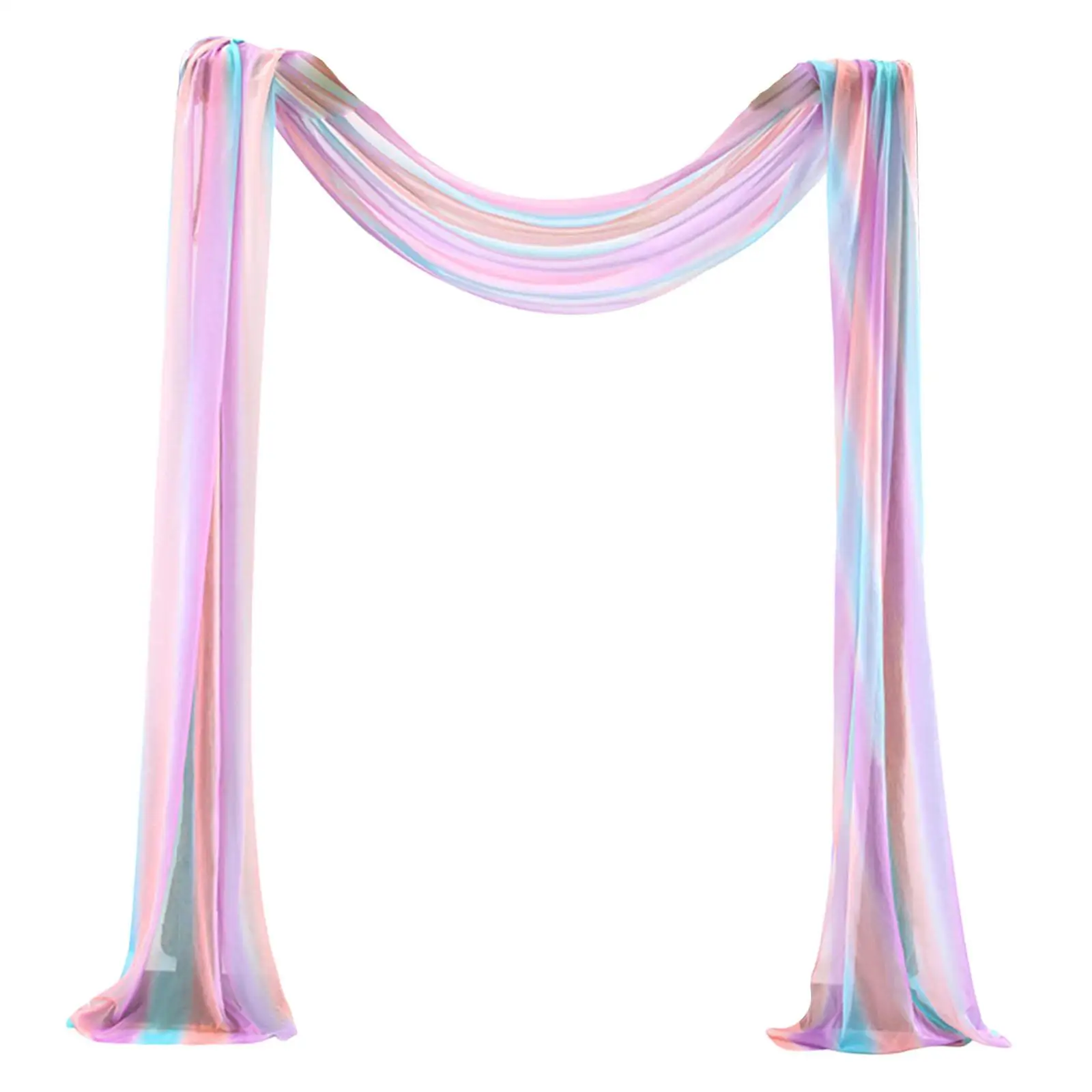 

Wedding Arch Drape Curtain Panels Drapery Colorful Romantic Lightweight Durable for Home Events Engagement Party Stage Backdrop