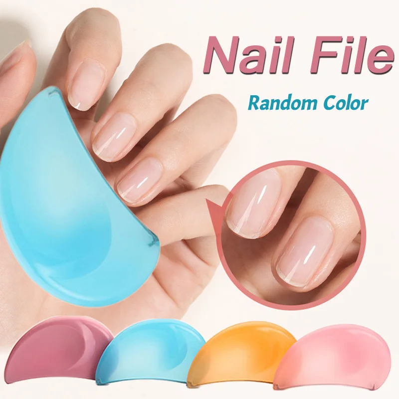 

Пилка для ногтей профессиональная половинная Луна конфеты цвет s стерилизация анти-инфекция Маникюр нескользящий моющийся инструмент для ...