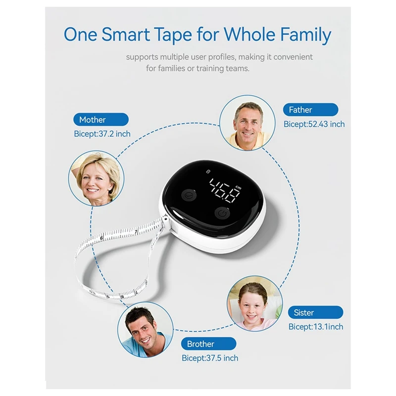 Умная измерительная лента для тела с приложением Bluetooth-рулетка фитнеса измерения