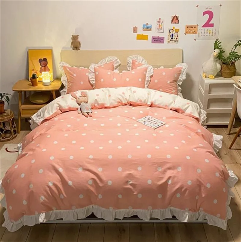 

Новый комплект постельного белья из чистого хлопка для одного человека с цветочным принтом, лидер продаж, модный пододеяльник из трех предм...