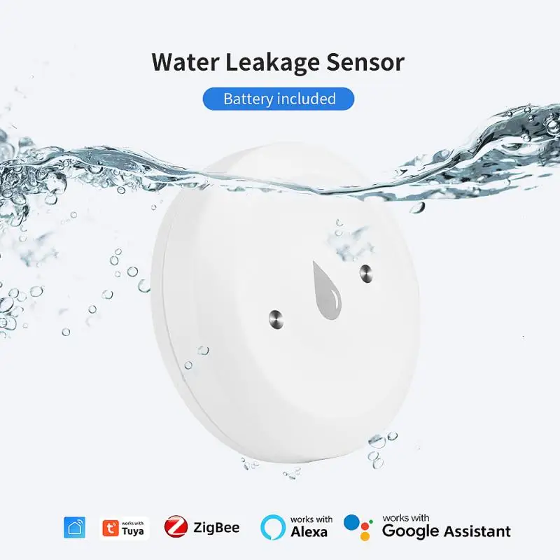 TUYA ZigBee Water Leak Detector Flood Sensor Tank Full Linkage Alarm Smart Life APP Remote Monitoring Leakage