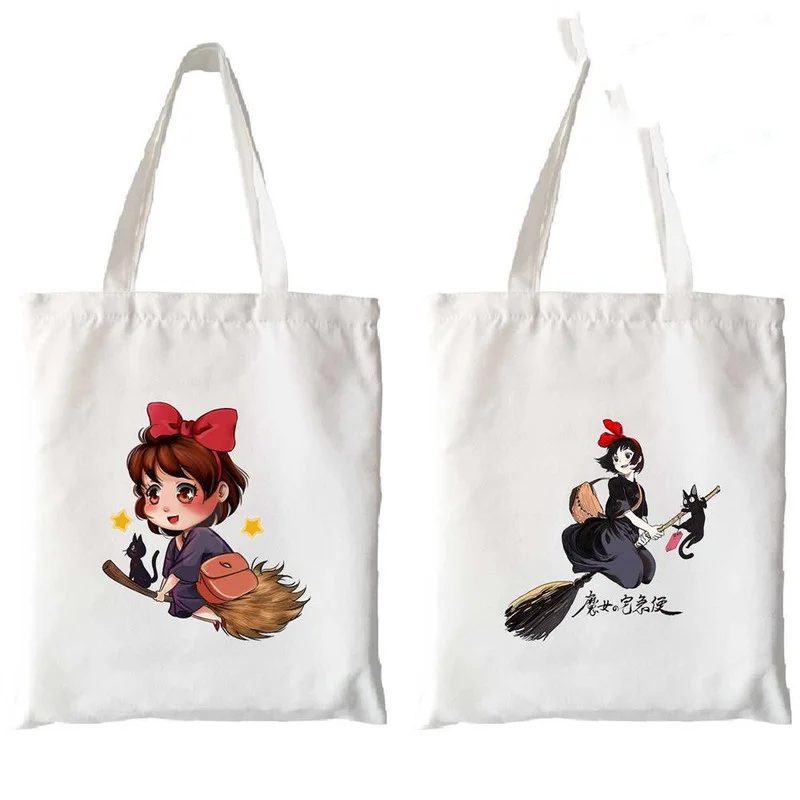 

Сумка Kiki's Delivery Service учебные сумки аниме Kawaii сумка на плечо женские сумки с принтом практичная вместительная Холщовая Сумка