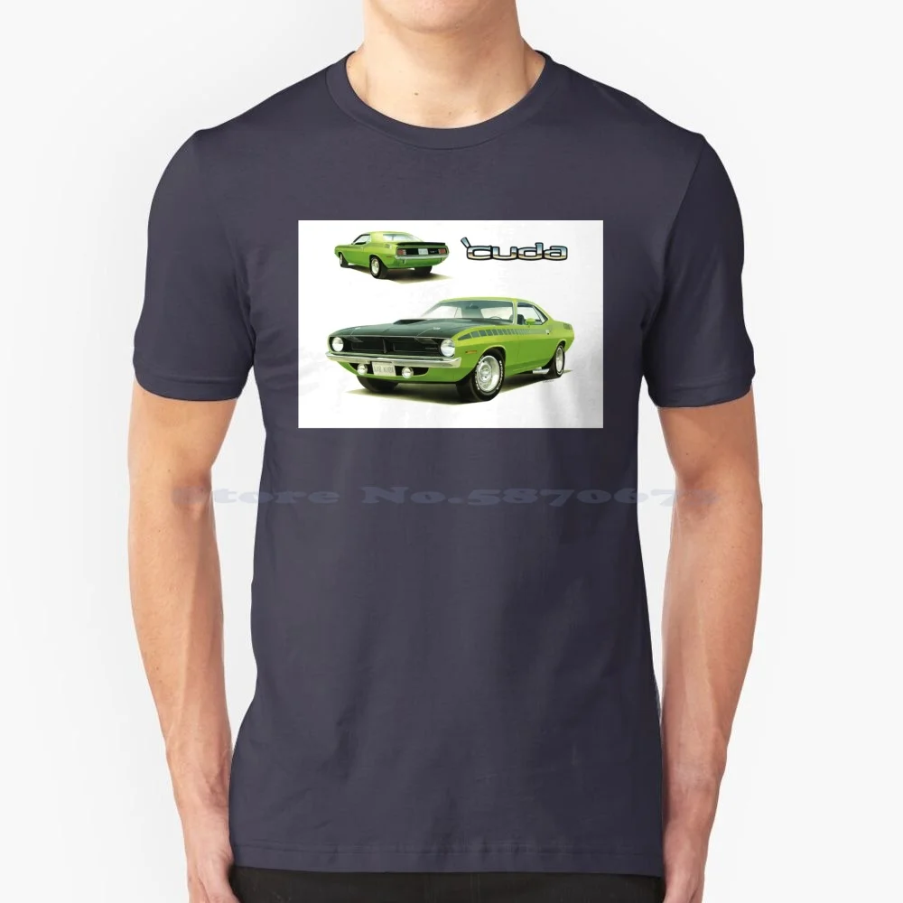 1970 Plymouth Aar Cuda Футболка 100% хлопок тройник Mopar 426 Hemi Retrostickersnz