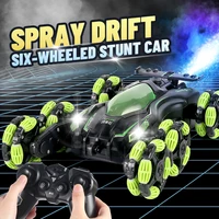 six wheel swing arm spray wireless remote control car climbing drift deformation off road stunt car childrens toys