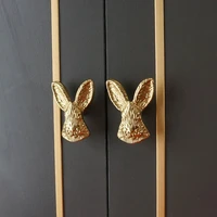 nordic style rabbit shape zinc alloy furniture handle door knobs handles for children room 4 93 5cm drawer handles