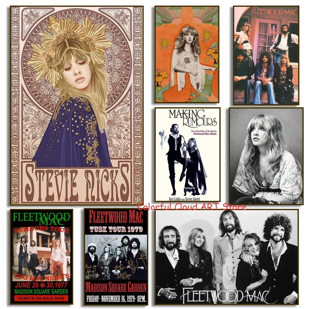 

Художественный постер Fleetwood Band Mac Rumours 1977, музыкальная Картина на холсте, HD печать, декор для спальни, спортивный ландшафт, офисное помещение, домашний декор