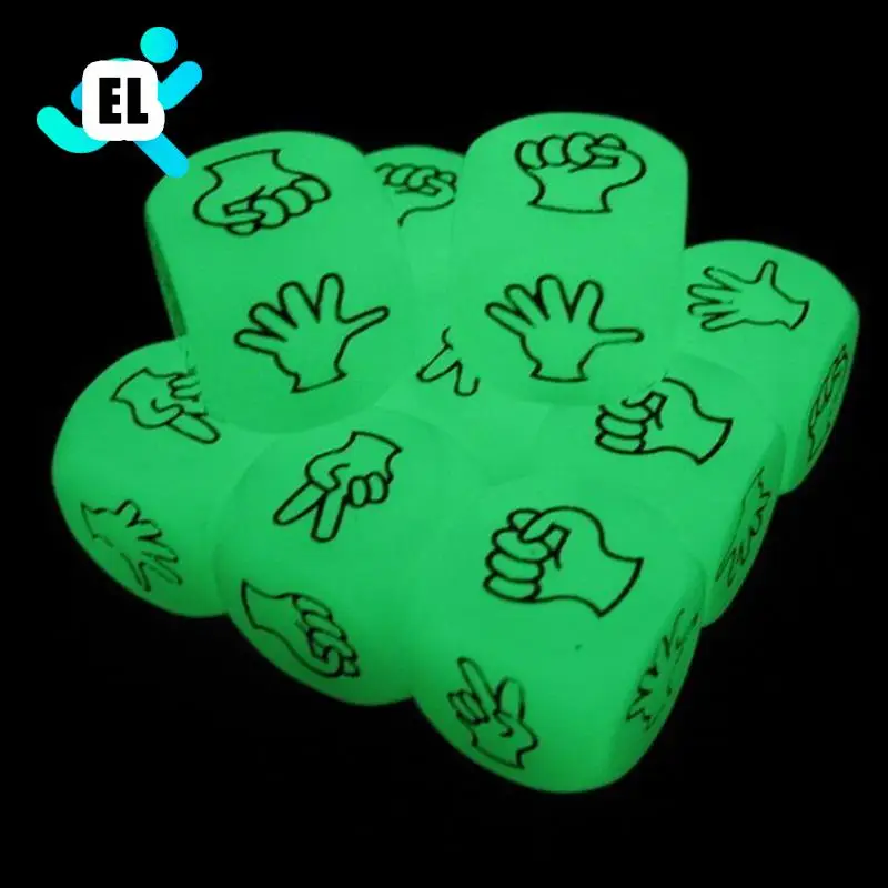 

6 босветильник свет светящийся Mora игральные кости Веселая настольная игра Ночная балка развлекательная игра игральные кости светящиеся