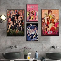 twice kpop classic vintage posters retro kraft paper sticker diy room bar cafe stickers wall painting