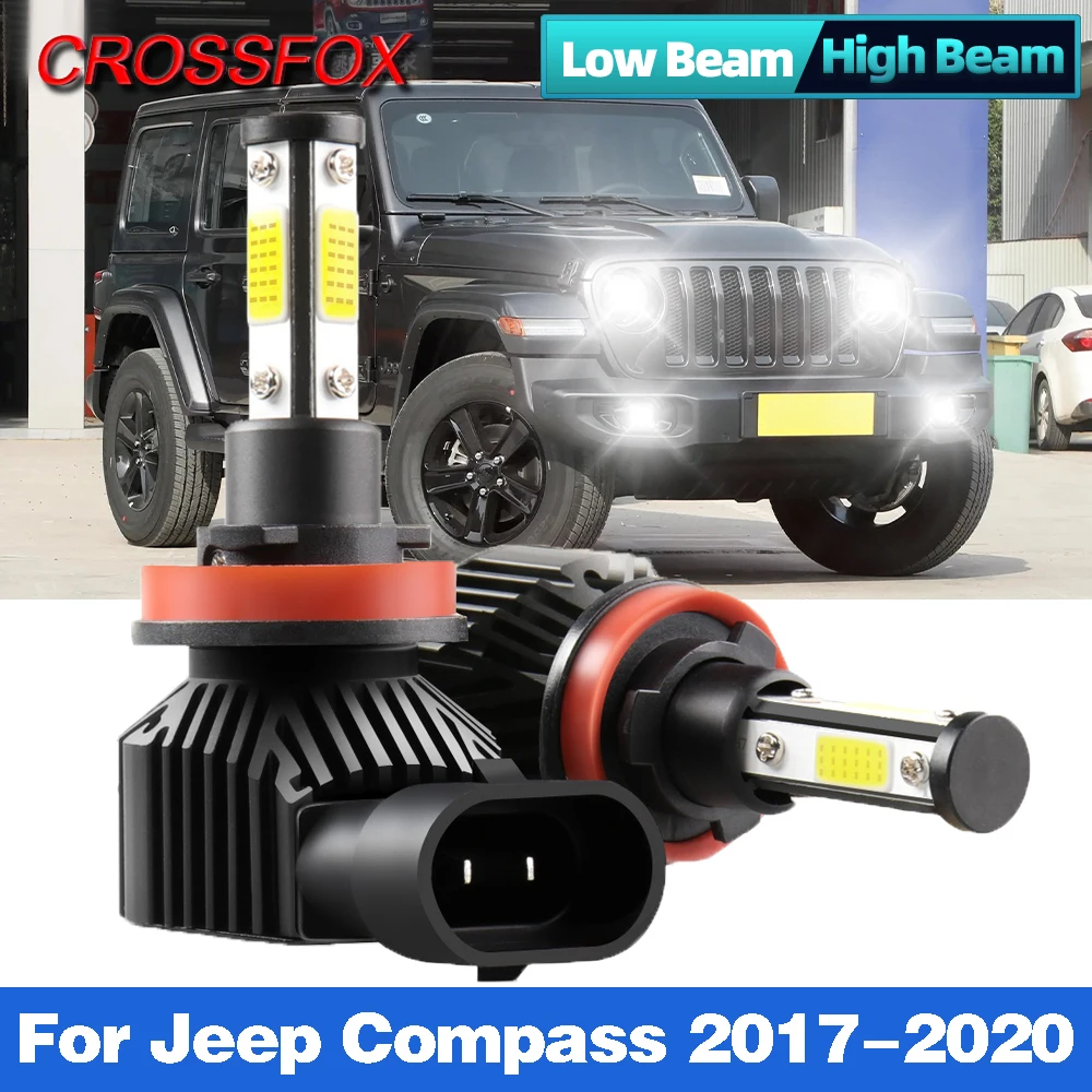 

2Pcs H11 LED Headlight Bulb Auto Headlamps 6000K Turbo Lamps 9005 HB3 Canbus Car Light For Jeep Compass 2017 2018 2019 2020