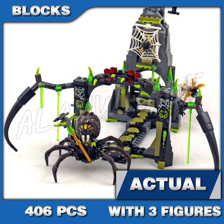 

408pcs Chima Spinlyn's Cavern Massive 6-legged Spider CHI Rhino Bike 10078 Building Block Sets Compatible With Model