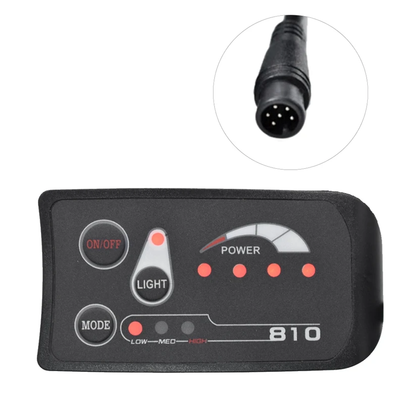 

6PIN S810 E-Bike Meter LED Display IP65 36V UART For Electric Bike Electric Bicycle Meter(36V) Replacement Accessories