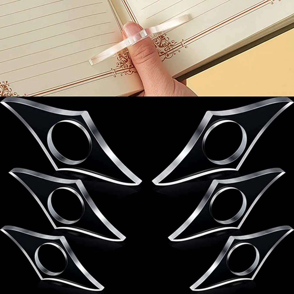 

2PCS Acrylic Thumb Book Support Page Holder Book Paper Thumb Clips School Office Supplies Bookmark Reading Student Xmas Gifts