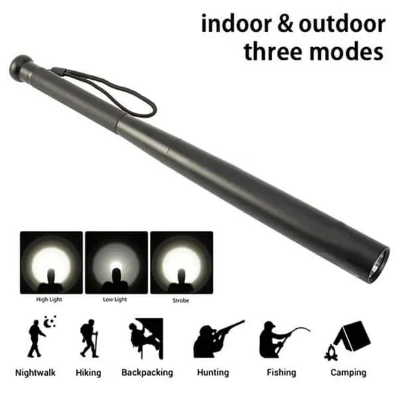 

Baseball Bat Led Flashlight Aluminum Flashlight Emergency Waterproof Super Bright Ball Bat Self-defense Outdoor Lighting Far