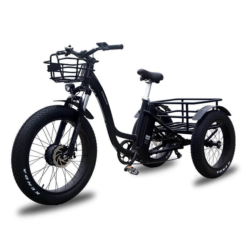 

Electric Bicycle 20 Inch Fat Tire Electric Trike 3 Wheel electric bike electric Tricycle