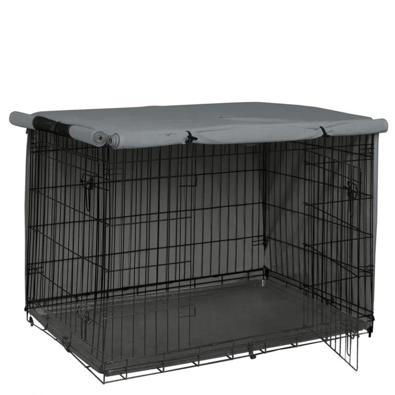 Outdoor Universal Dog Wire Crate Cover Dog Cage Rainproof Du