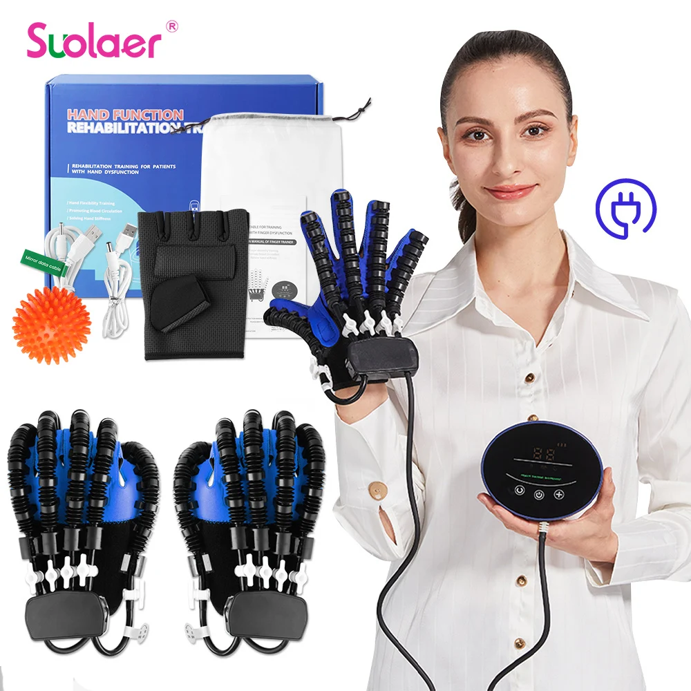

New Physiotherapy Rehabilitation Training Robot Gloves for Stroke Hemiplegia Cerebral Infarction Hand Finger Function Recovery