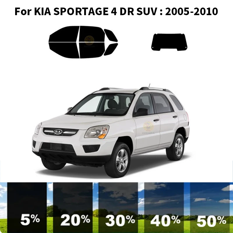 

Нанокерамическая Автомобильная УФ-пленка Precut для окон, автомобильная пленка для окон ForKIA SPORTAGE 4 DR SUV 2005-2010