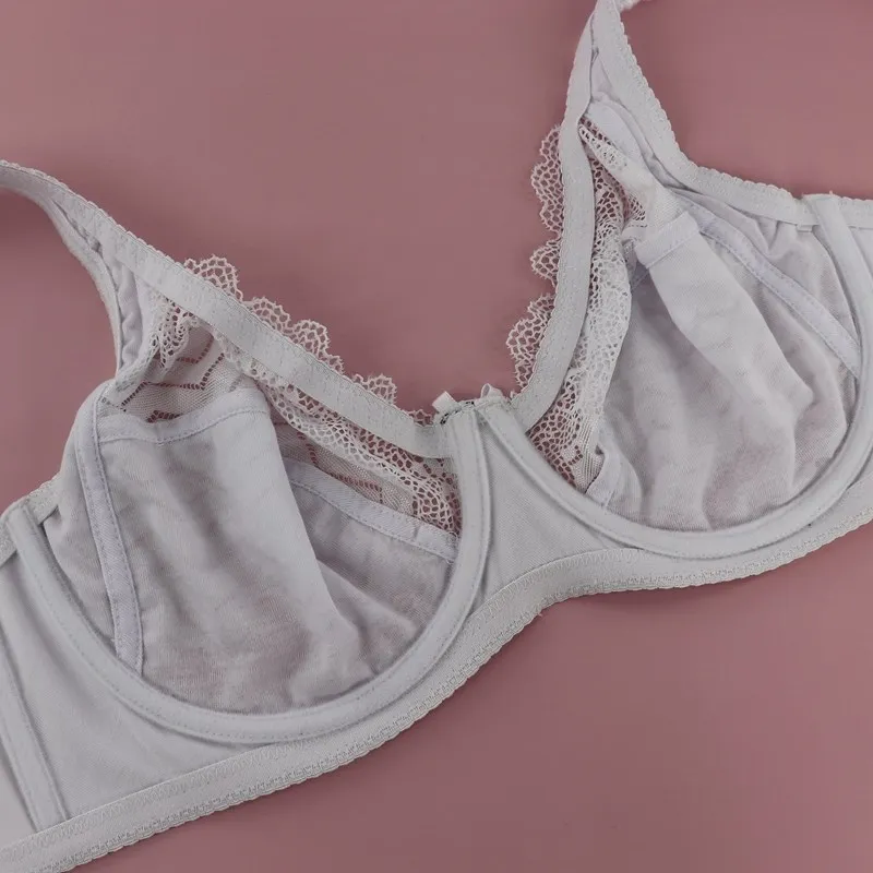 Бюстгальтер женский кружевной пуш-ап с регулируемыми бретелями большие размеры