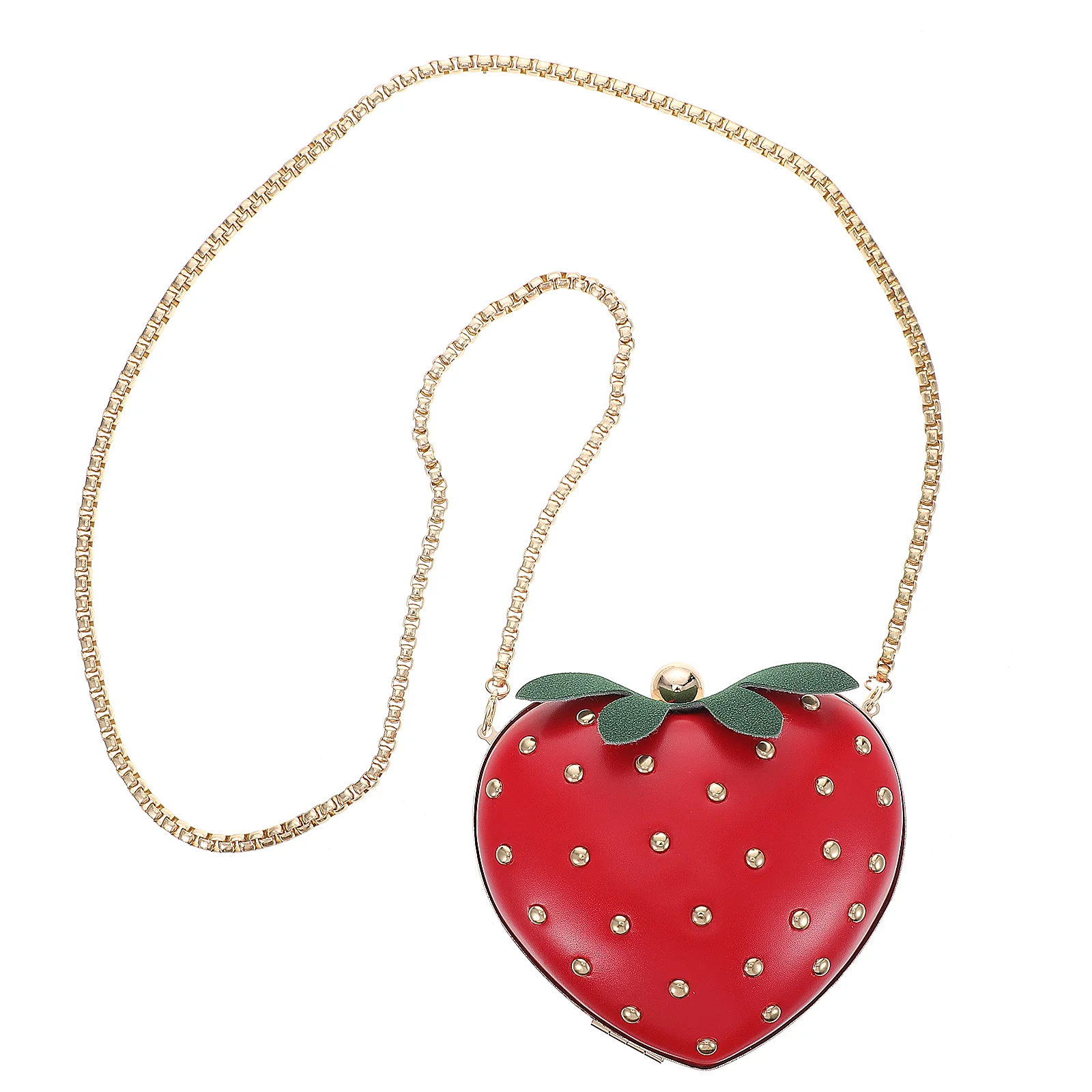 

Strawberry Women Shoulder Purse Handbag Crossbody Girls Korean Wallet Kawaii Chainpurses Evening Accessories Clutch Decor